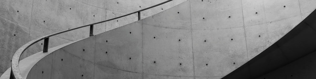 Circular concrete stairway